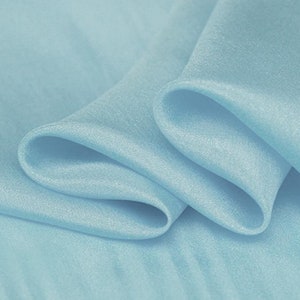 100% Silk Habotai Fabrics, Silk Habotai Lining Fabric 8mm for Skirt, Scarf By the Yard 114cm Width, Blue Green Colors