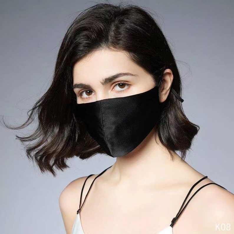 Silk Face Masks with Nano Silver Ion Pure Silk Mask for Etsy