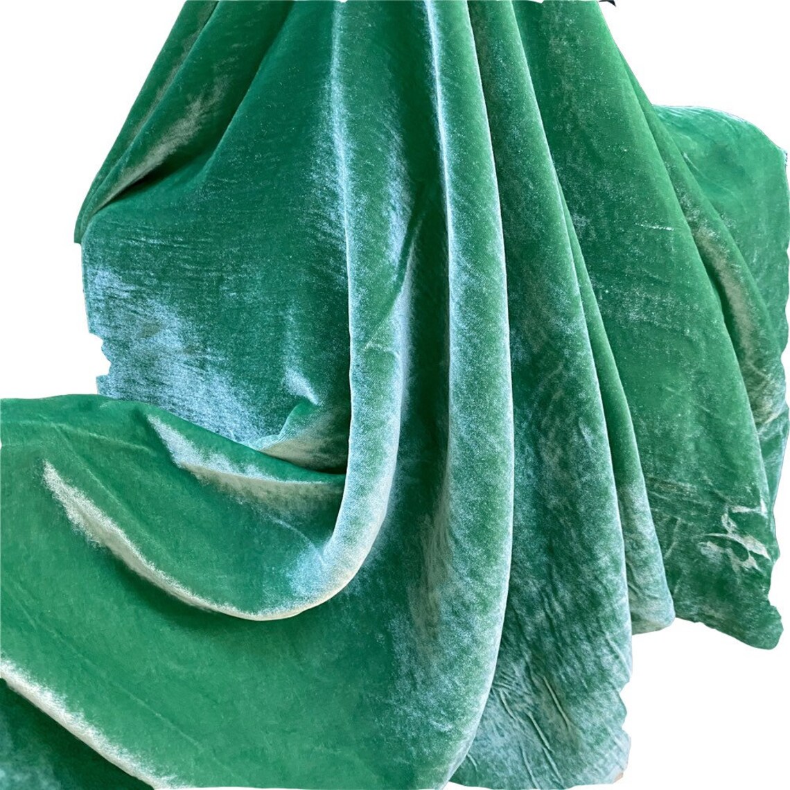 Soft Bean Green Silk Velvet Fabric Luxury Silk Velvet Fabric Etsy