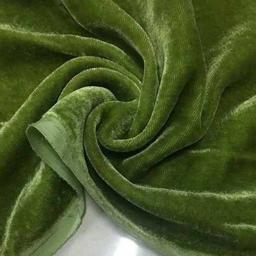 Emerald Green Pure Silk Velvet Fabric Luxury Silk Velvet Etsy