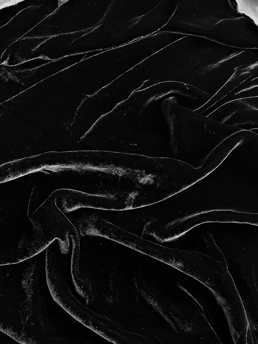 Black Pure Silk Velvet Fabric Luxury Silk Velvet Fabric for Etsy