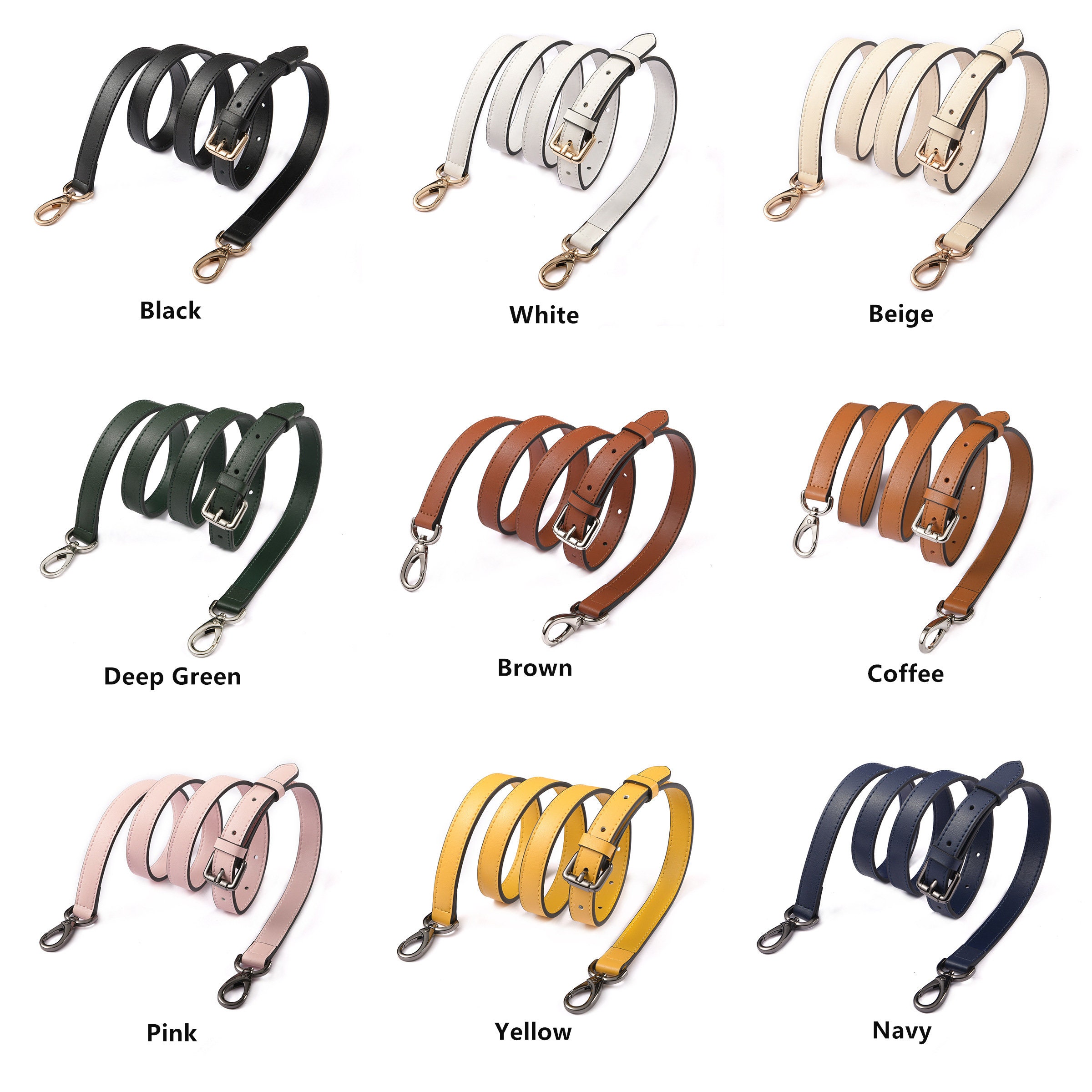 Genuine Cow Leather Bag Straps Shoulder Straps for Etsy