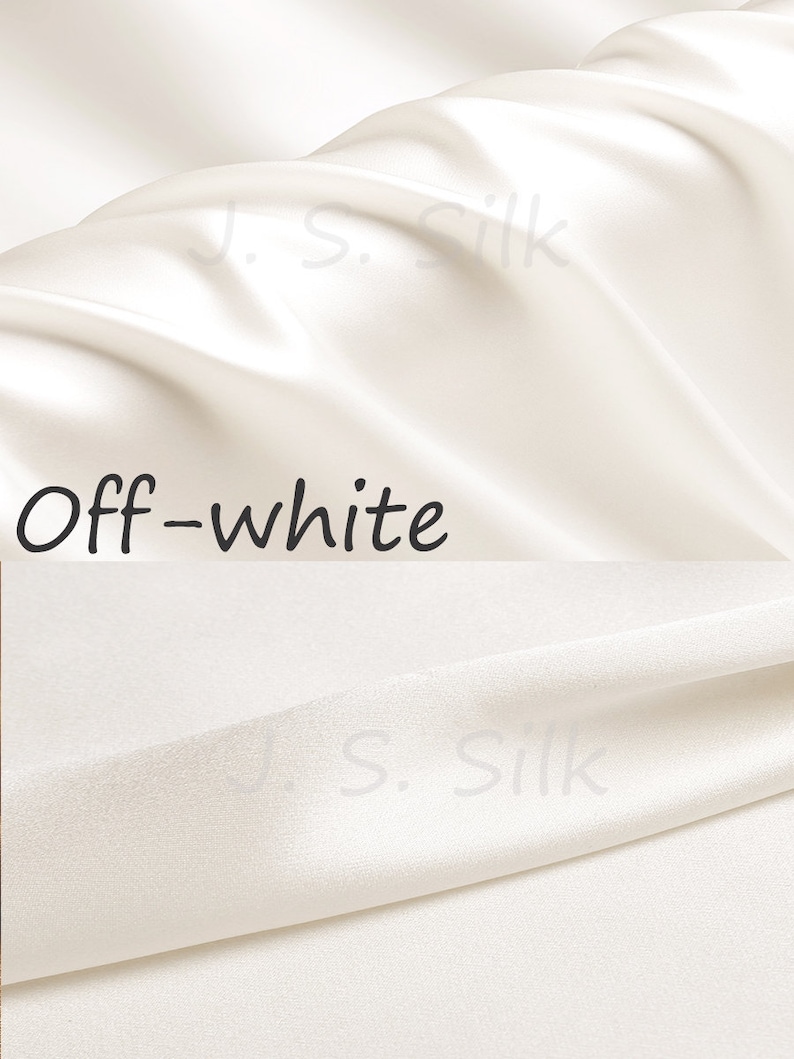 100/% Silk Charmeuse Satin Fabric 19momme for Tie-dye Off White Silk Satin Material for Gown Sewing DIY Dress Fkirt By the Yard
