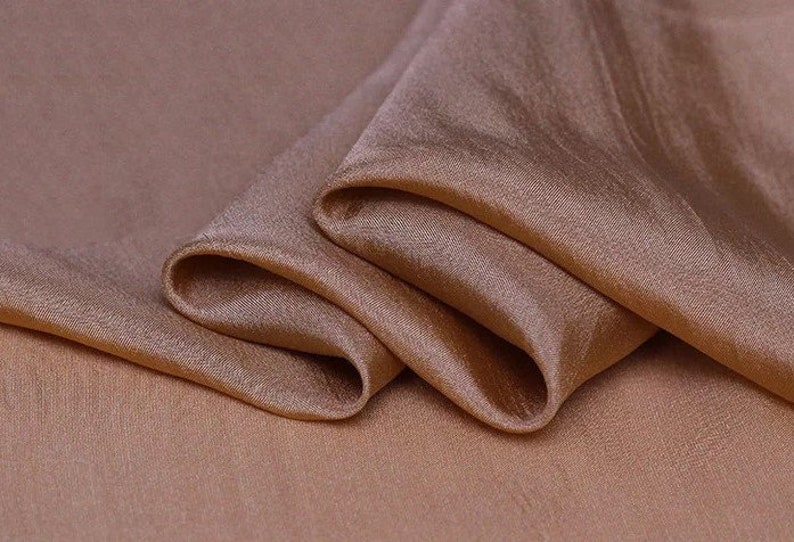 Scarf By the Yard 114cm Width Silk Habotai Lining Fabric 8mm for Skirt Bean Red Habotai Fabric