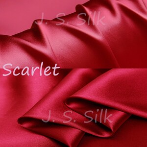 Scarlet Color Stretch Silk Charmeuse Fabric for Clothing