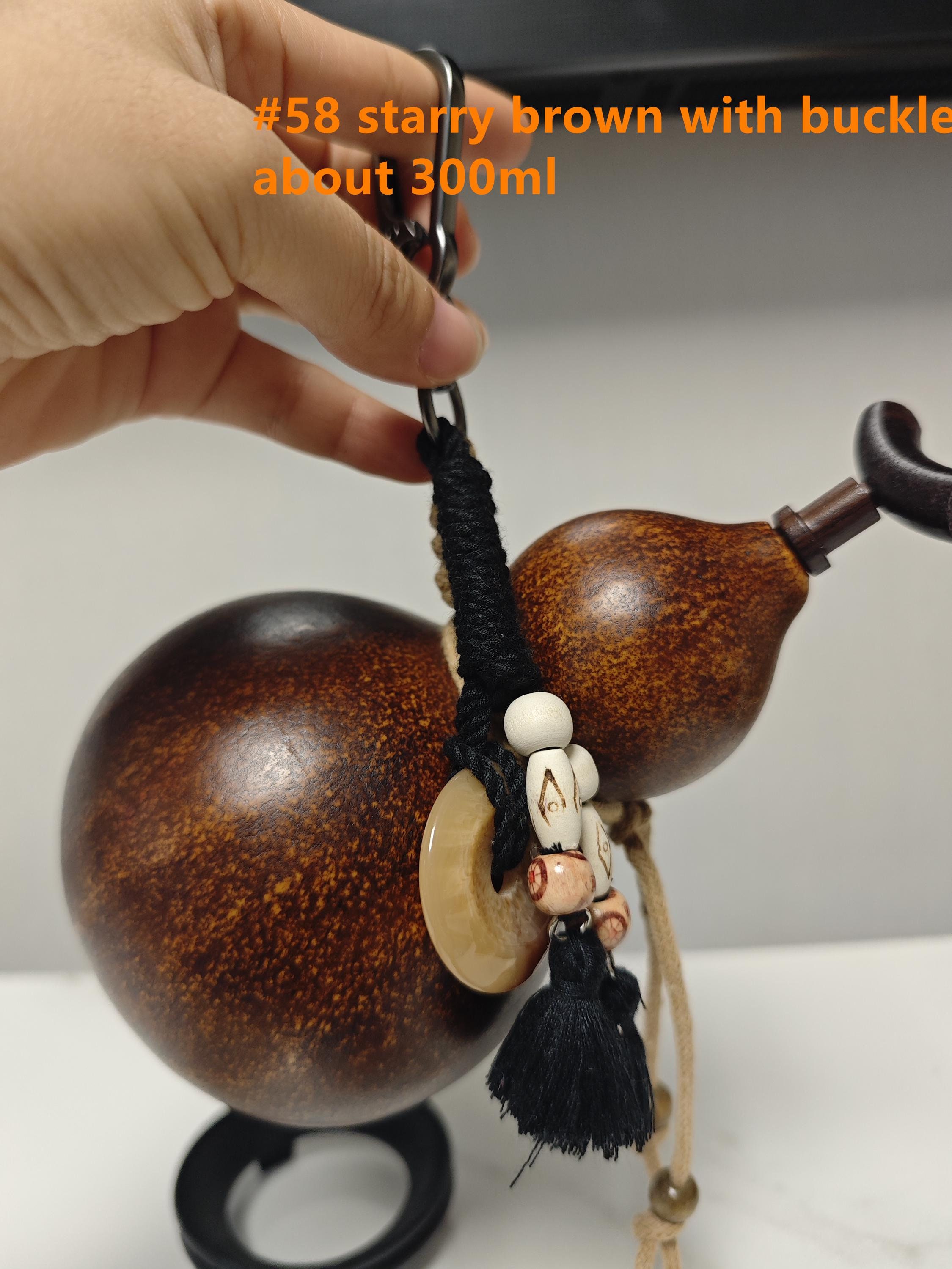 Gourd Water Bottle, 28oz Drinking Gourd Bottle With Strap, Waist Rope Cup Brush Charm Diy Sticker Leak Proof Reusable Vintage Chinese Style Monkey King Wuko