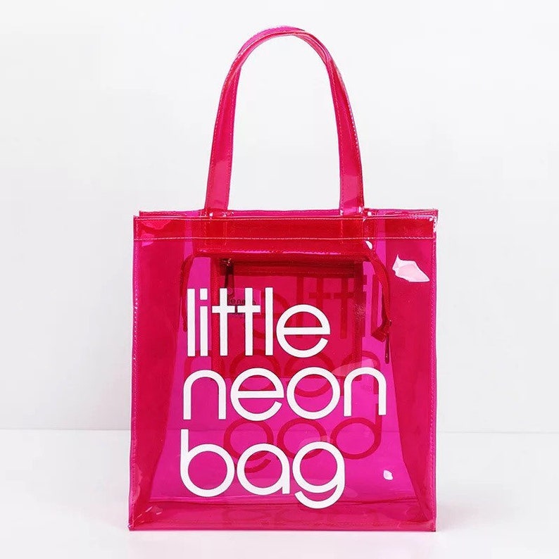 Little Neon Bag Purse Tote Bag Beach Bag Shopping PVC Etsy