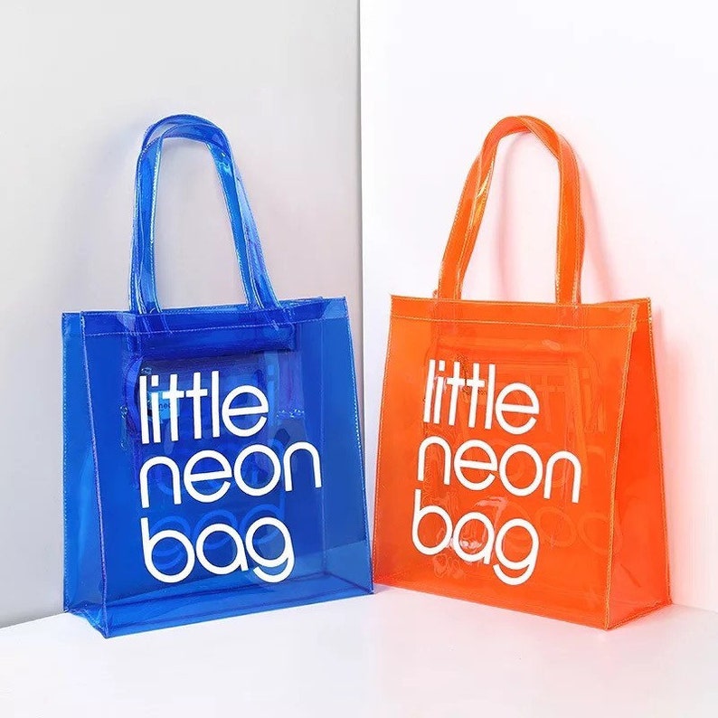 Little Neon Bag Purse Tote Bag Beach Bag Shopping PVC Etsy