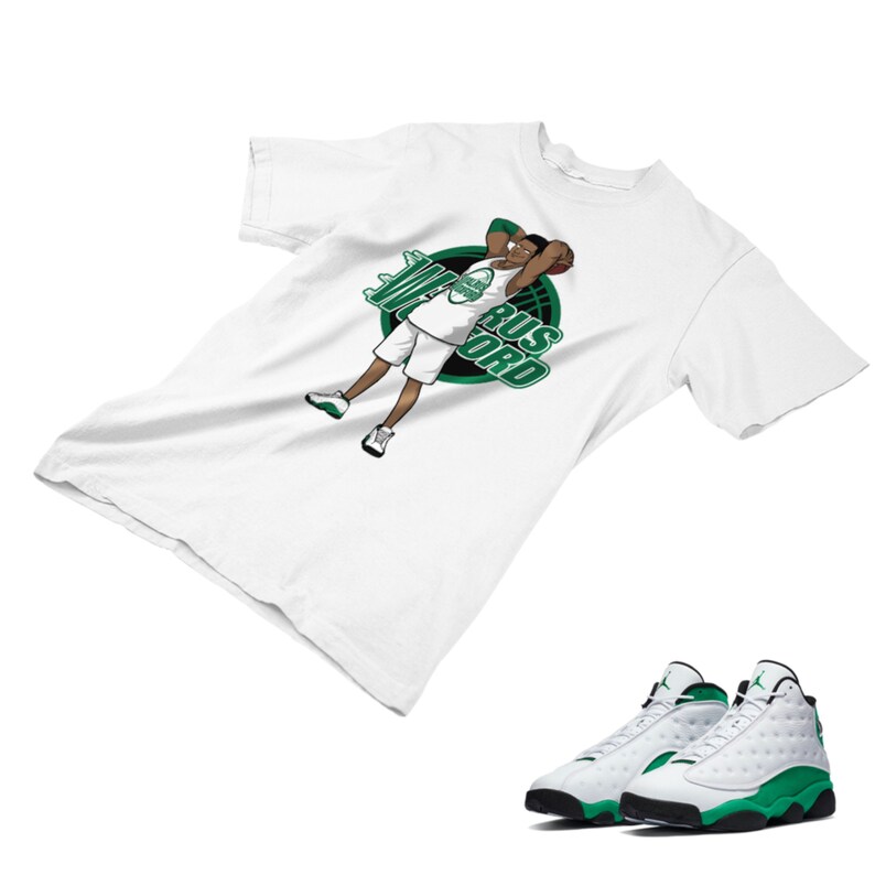 Jordan 13 Lucky Green Matching Custom Designed T shirt JD | Etsy