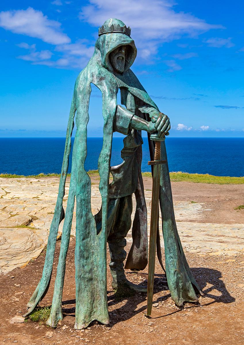 Gallos Statue At Tintagel Castle In Cornwall UK Photographic Photo 