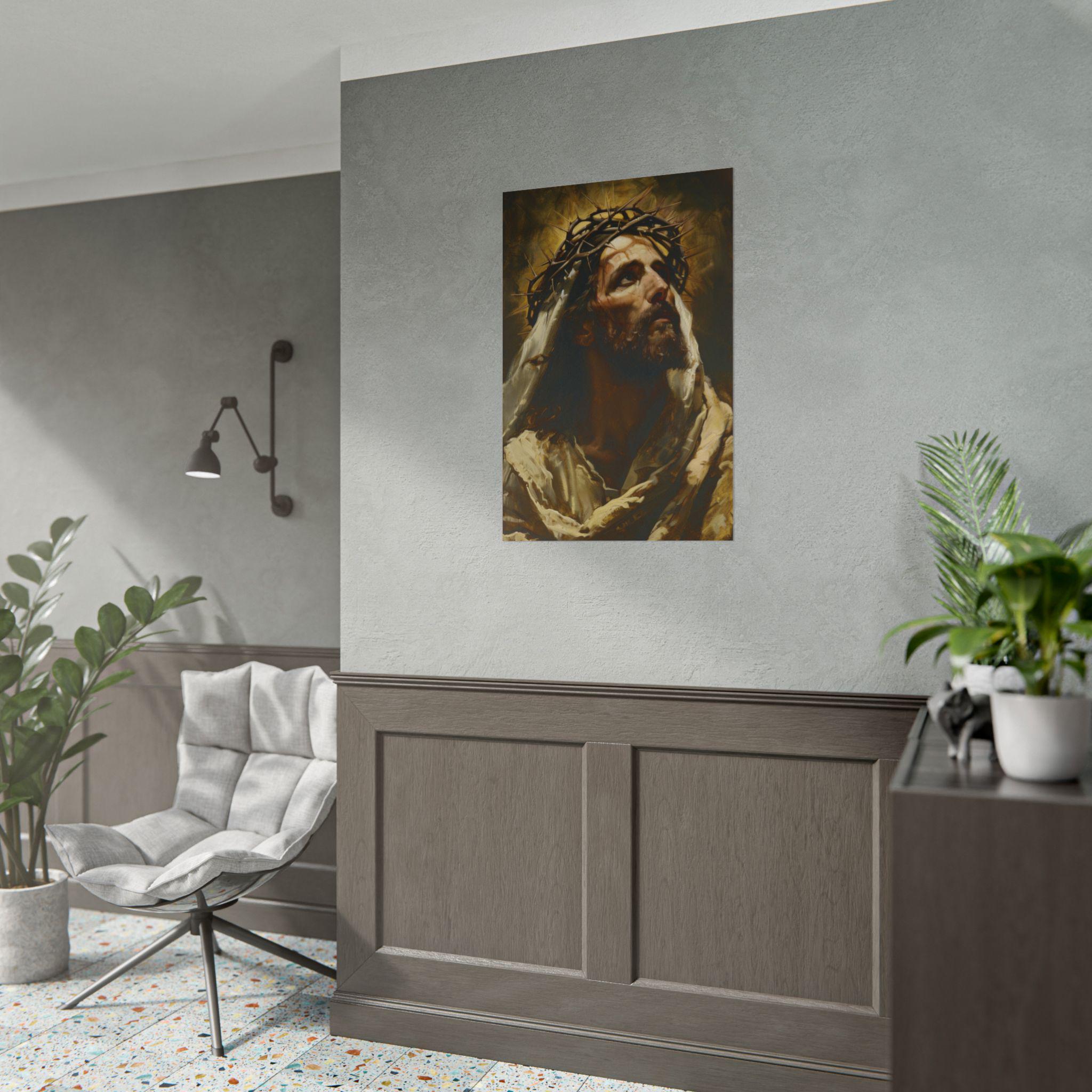 Jesus Poster | Crown of Thorns Print – Christian Wall Art, Religious ...