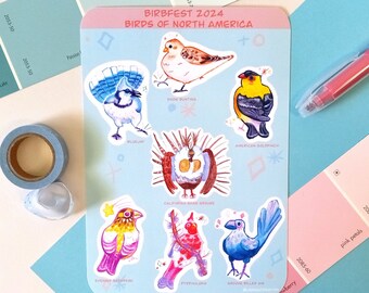 Birds of North America Matte Vinyl Sticker Sheet