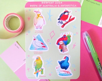Birds of Australia & Antarctica Matte Planner Sticker Sheet