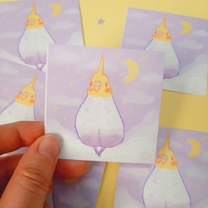 Cockatiel Parrot Waterproof Vinyl Sticker/Animal Stickers/Decals for Journal,Waterbottle,Laptop,Notebook/Birb Decal/Australia