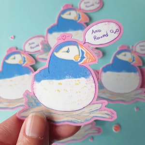 Atlantic Puffin Bird Weatherproof Vinyl Sticker/Seabirds/Birdwatcher Gift/Ocean Birb Decal/Birding/Avian