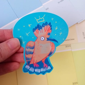 Hoopoe Bird Waterproof Vinyl Sticker,Animal Stickers/Funny Animal/Ornithology Birb Decal
