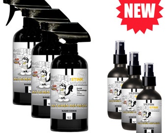 Buy 3 Get 3 FREE - Kitchen Odor Eliminating Spray in Sugar Cookie Fragrance | The Stink Solution for Kitchen, Cooking, & Trash Odors