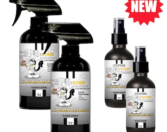 Buy 2 Get 2 FREE Bundle: Kitchen Odor Eliminator Spray | The Stink Solution for Cooking Smells, Curry Odor, Fish Smell, Trash Odor