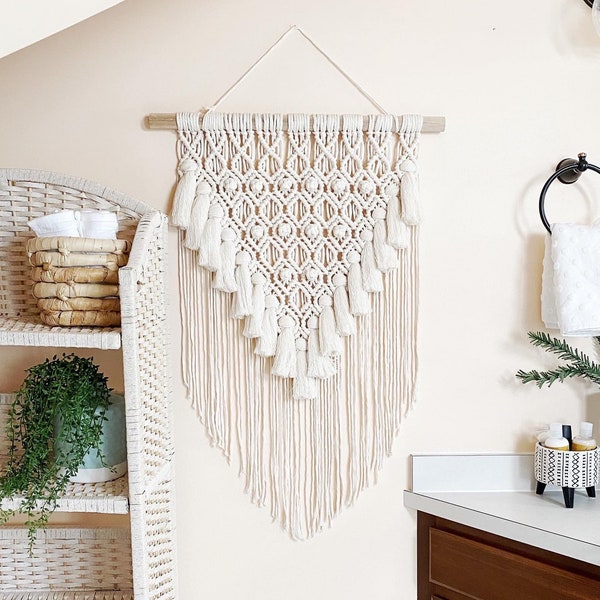 Macrame mur suspendu- boho mur art- mur art- macrame boutique- boho macrame- macrame- boho macrame suspendu- macrame décor à la maison- décor de chambre