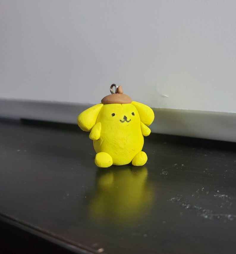 Handmade Polymer Clay Cute Friend Hello Kitty Kawaii Sanrio Pompompurin Charm Gift