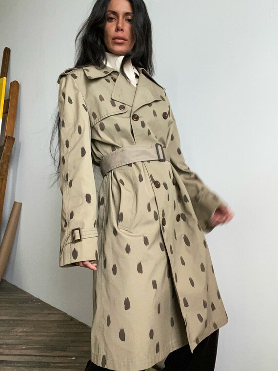 Custom Vintage Spotted London Fog Unisex Trench