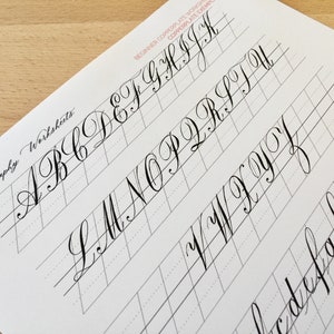 Copperplate Calligraphy Practice Pages Majusculesprintable - Etsy