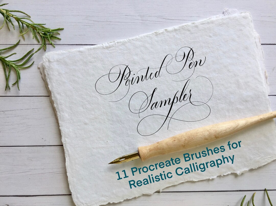 11 Pointed Pen Calligraphy Brushes for Procreate - Etsy