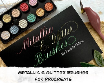Metallic & Glitter Brushes for Procreate