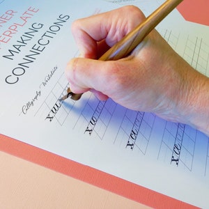Verbindungen Copperplate Kalligraphie Arbeitsblätter - Kalligraphie Übungsblätter - Traditionelle Kalligraphie Arbeitsblätter - Spitzer Stift Arbeitsblätter