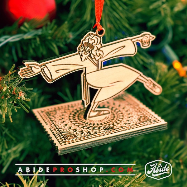 LEBOWSKI Dude Tai Chi Pose w/ Rug Standup | Ornament | Original Art by a Human