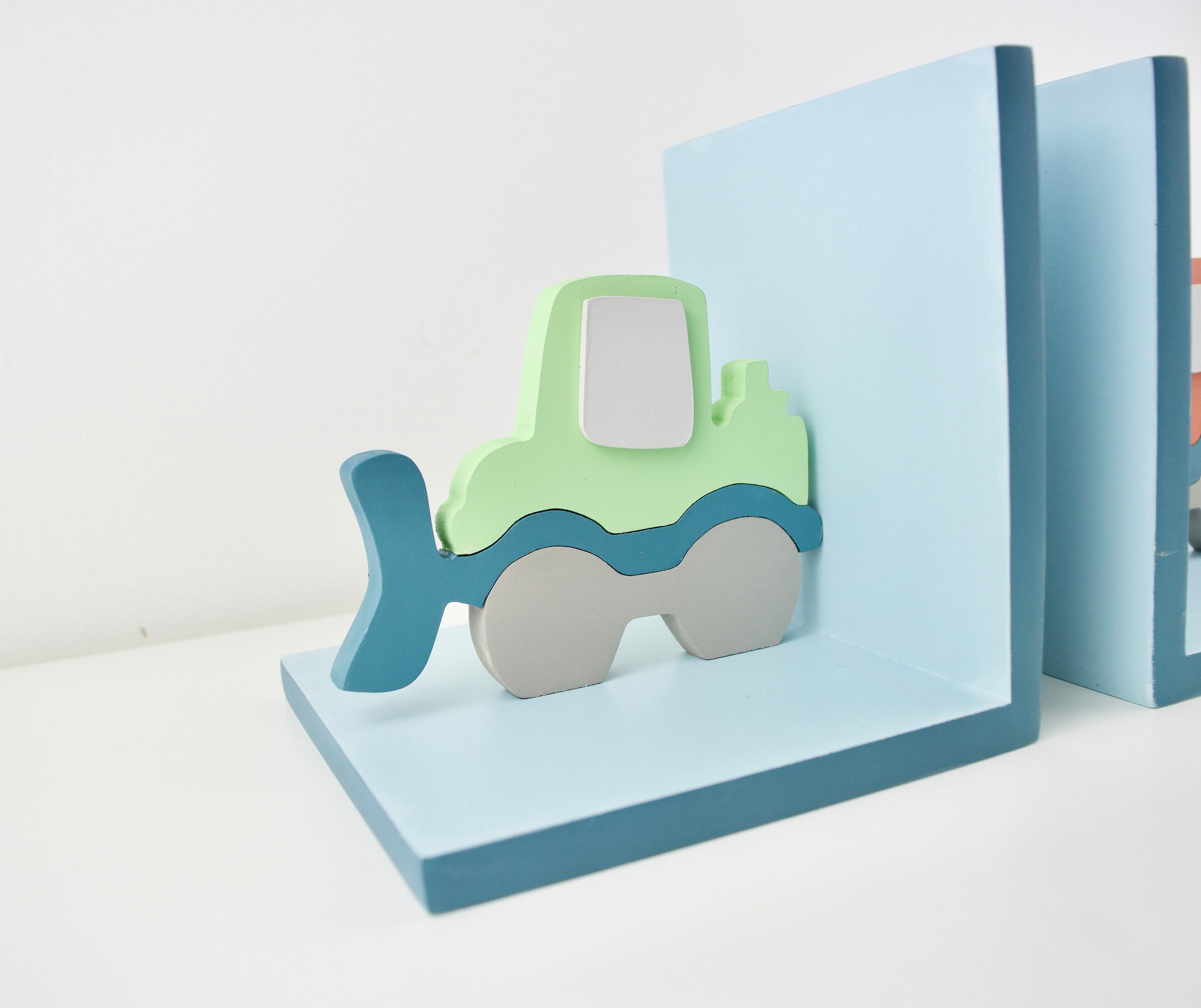 Children Bookends truck bookend backhoe wooden toy boys Etsy 日本