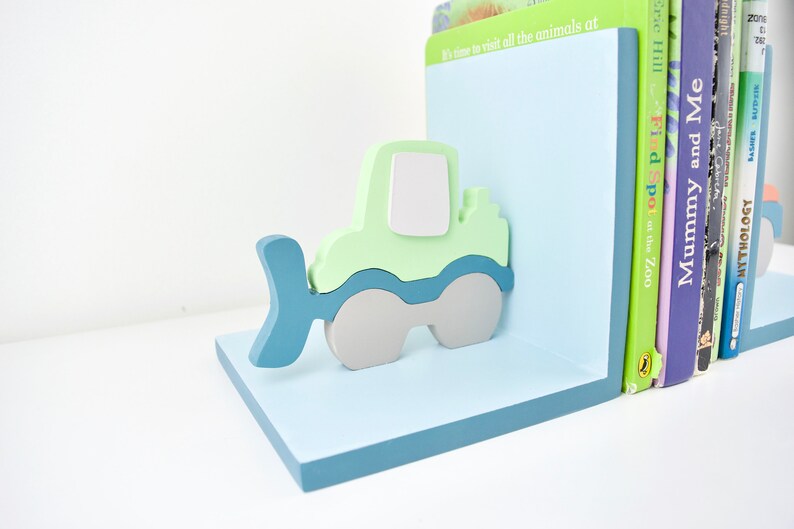 Children Bookends Truck Bookend Backhoe Wooden Toy Boys Etsy Australia
