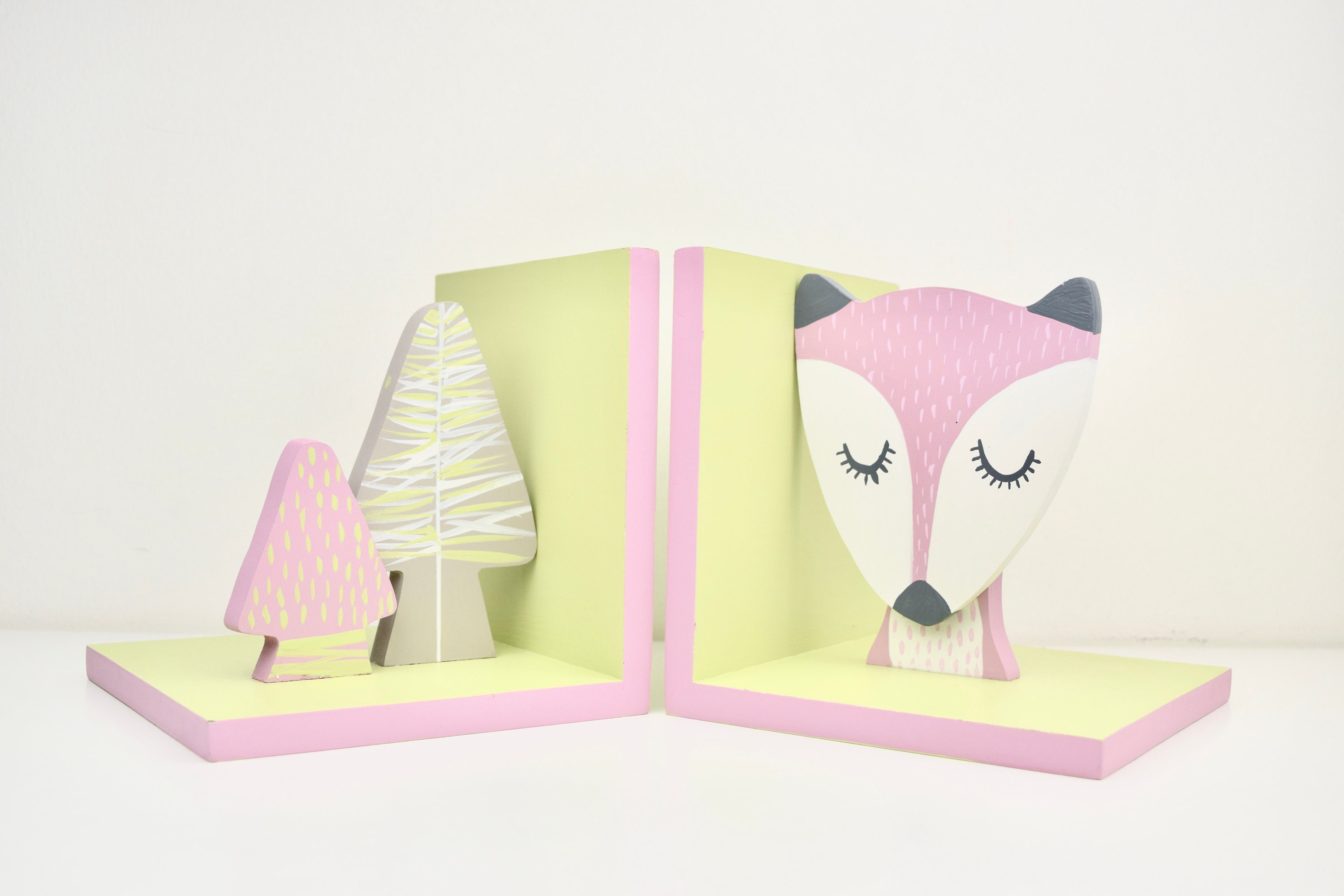 Fox Bookends Woodland Bookend Nursery Bookend Forest Etsy Australia