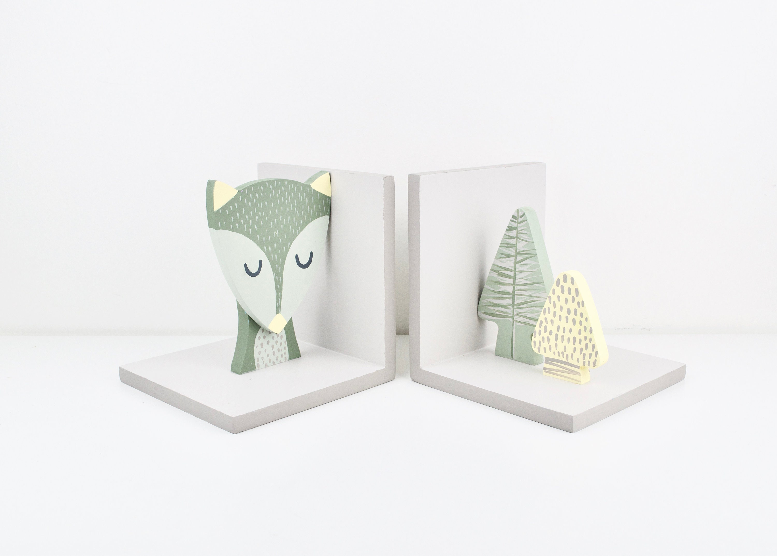 Fox Bookends Woodland Bookend Nursery Bookend Forest Etsy Australia