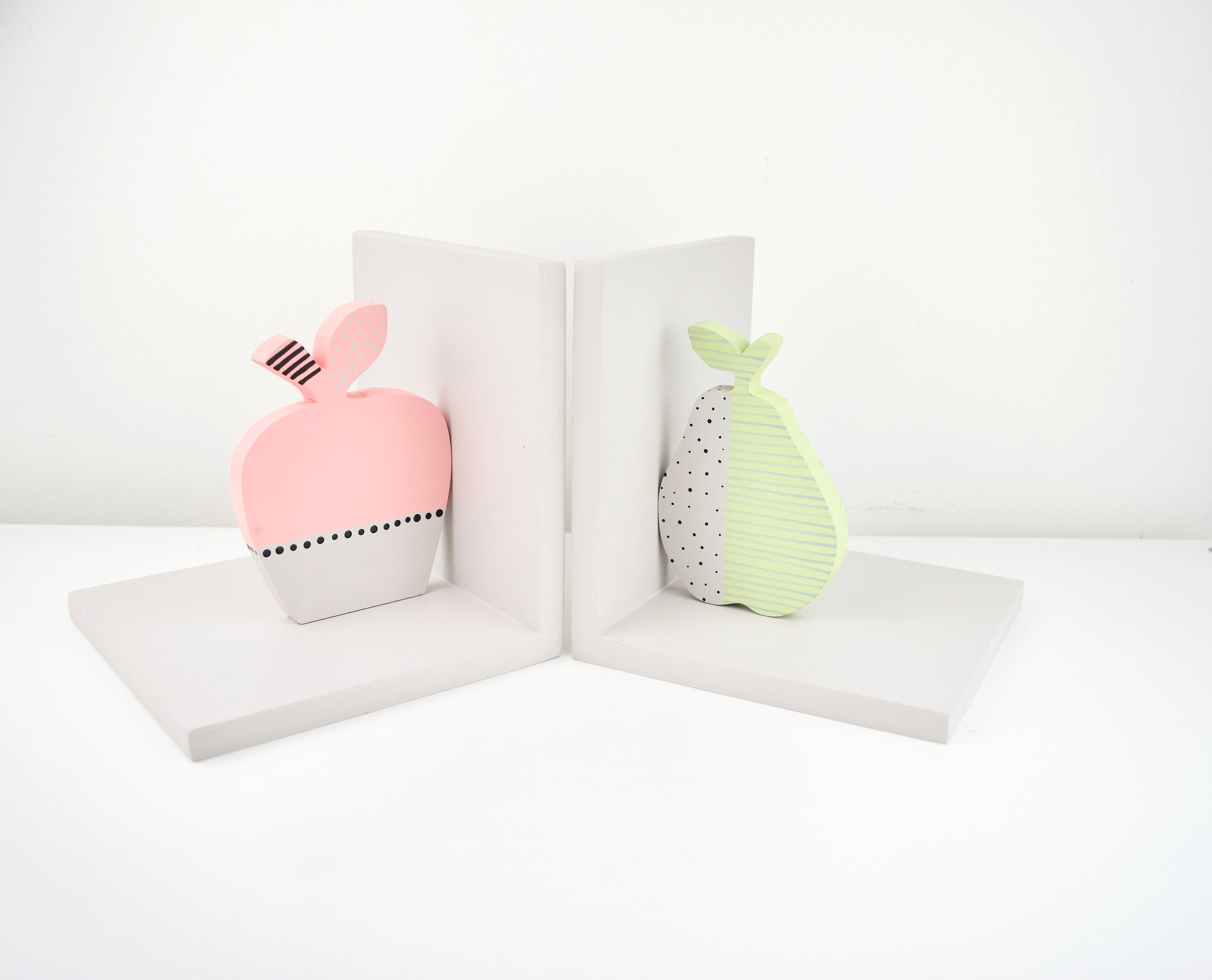 Fruits Bookends Girls Bookends Nursery Bookends Apple Etsy UK