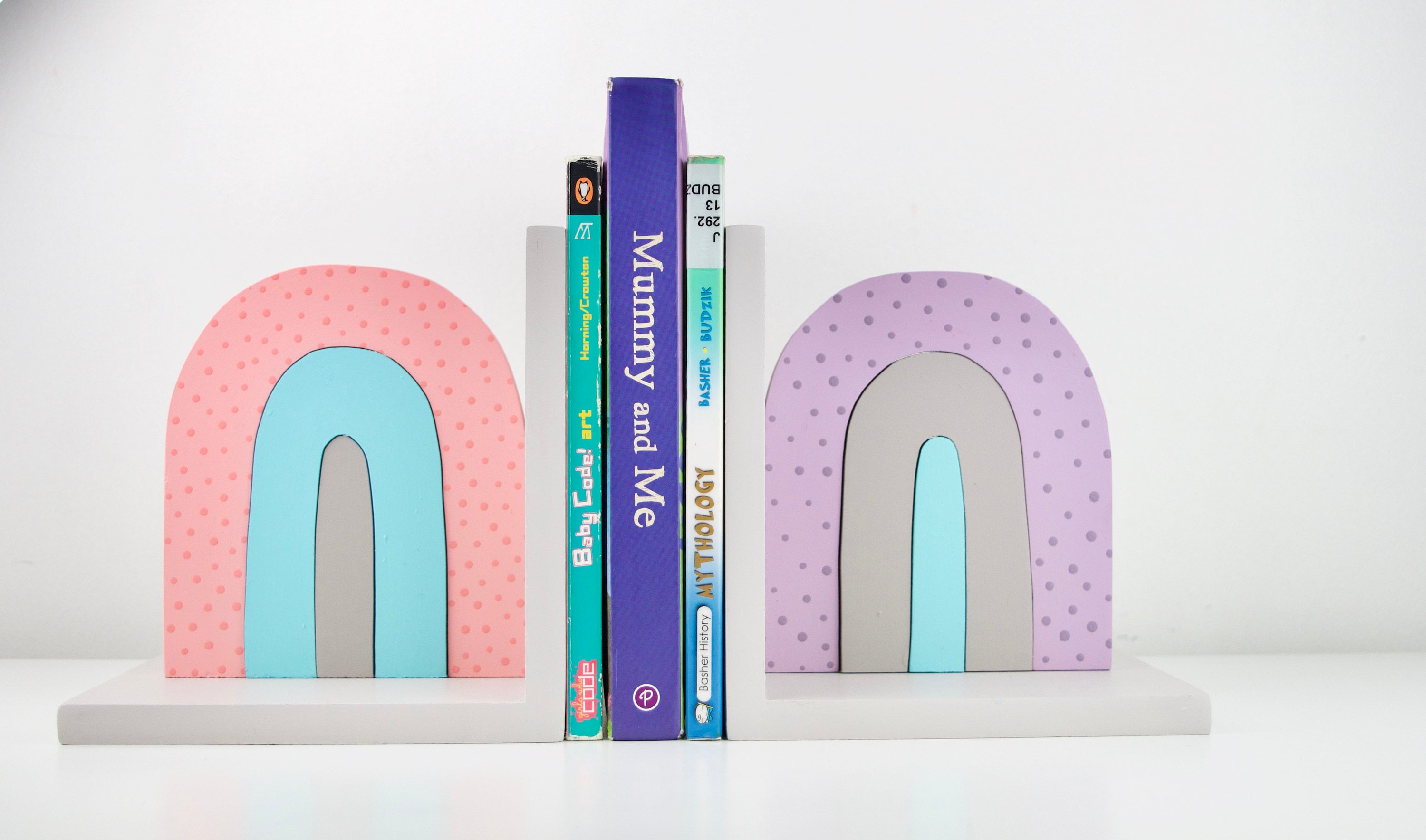 Rainbow bookends girls bookend nursery bookend kid bookend Etsy