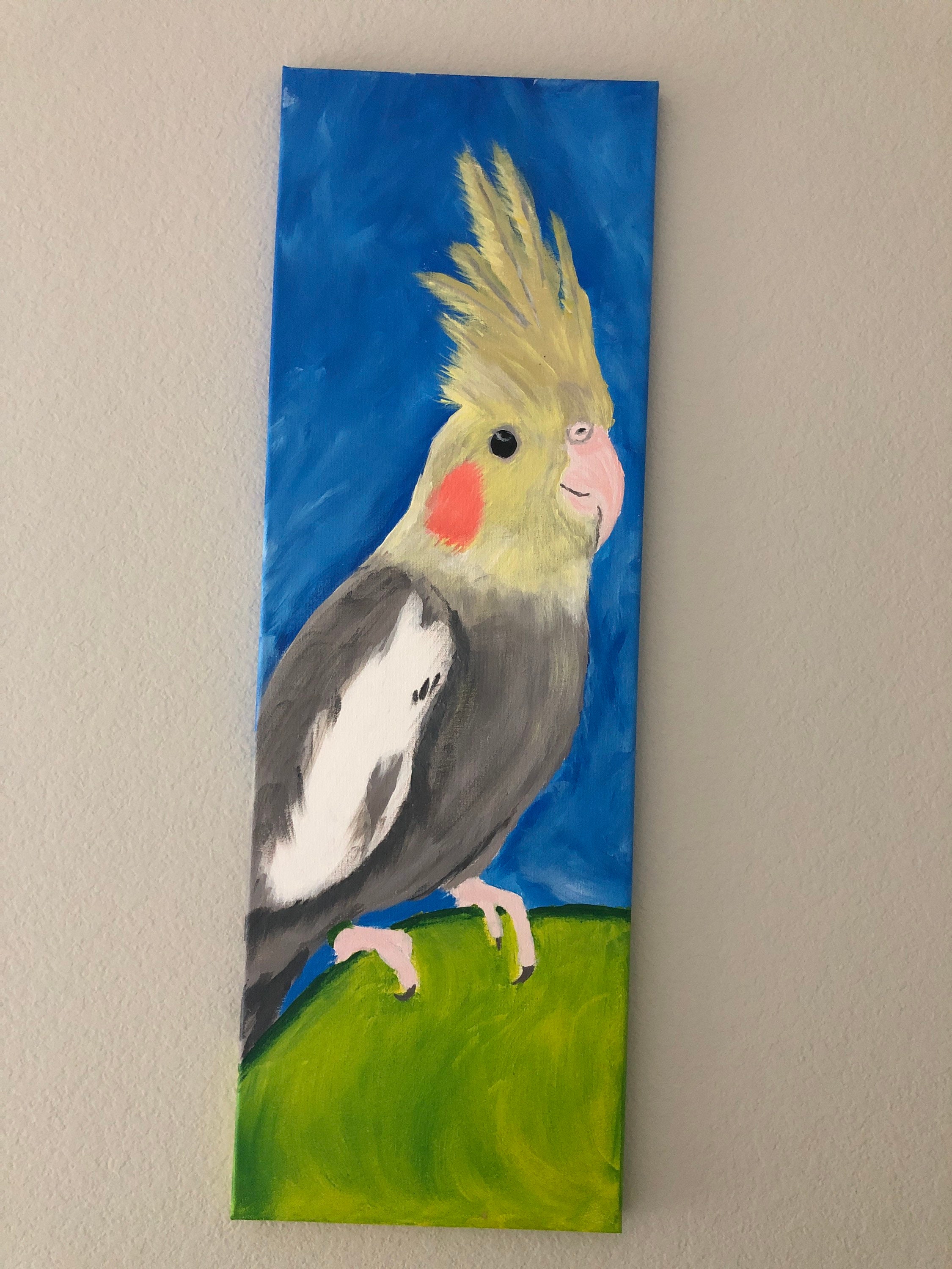 Cockatiel Original Acrylic Painting 3 Etsy
