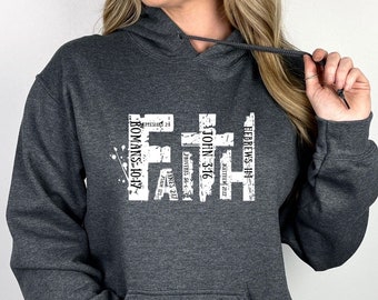 Faith Christian Sweatshirt, Bible Verse Hoodie, Religious Shirt, Retro Faith Shirt, Christian Cross Shirt ,Jesus Sweatshirt ,Christian Shirt