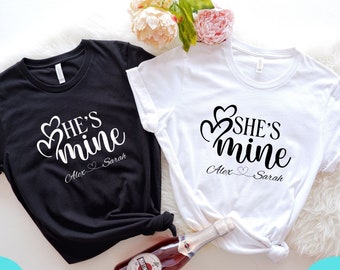 Valentine's Day Shirt, She's Mine Shirt and He's Mine Valentines Couple Shirt, Valentines Day Gifts Tee, Matching Shirt, Valentines Shirts
