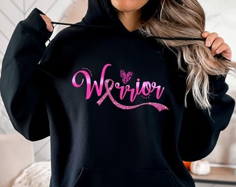 Cancer Awareness Hoodie: Pink Ribbon Warrior Sweatshirt