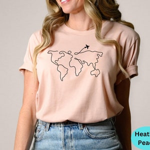 Travel Shirt, Adventure Shirt, World Map Travel Shirt, Travel Lover Shirt, Road Trip Shirt, Map Traveler Gift, Wanderlust Shirt, World Tee