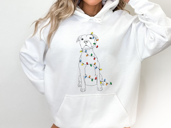 Christmas Dog Sweatshirt, Dog lover Christmas Gift Hoodie, Pitbull Christmas Shirt, Pitbull Mom Gift Shirt, Christmas Tee, Holiday Xmas Tee