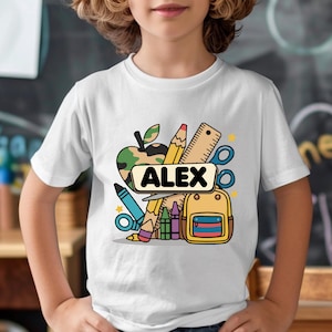 Custom Back To School Shirt for Boys, First Day Of School Outfit, Toddler School Tee, Elementary School Shirt, Kindergarten Dude