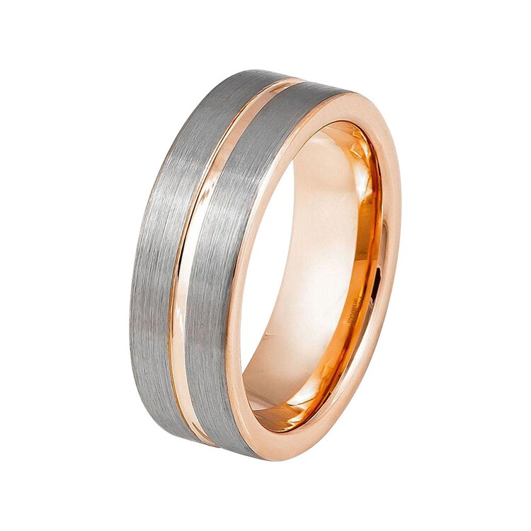 buy cheap online Rose Gold Tungsten Ring Brushed Rose Gold