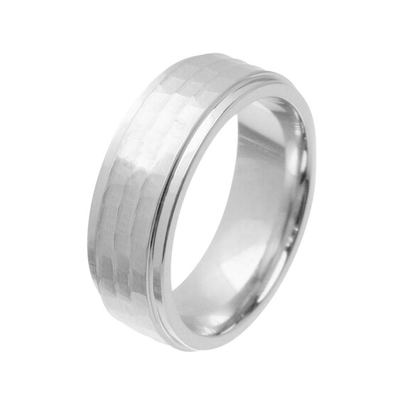 hammered cobalt wedding band