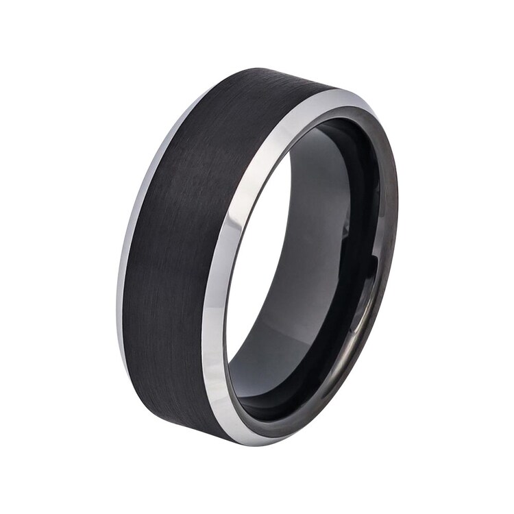 Our store order model Black Tungsten Ring Brushed Black