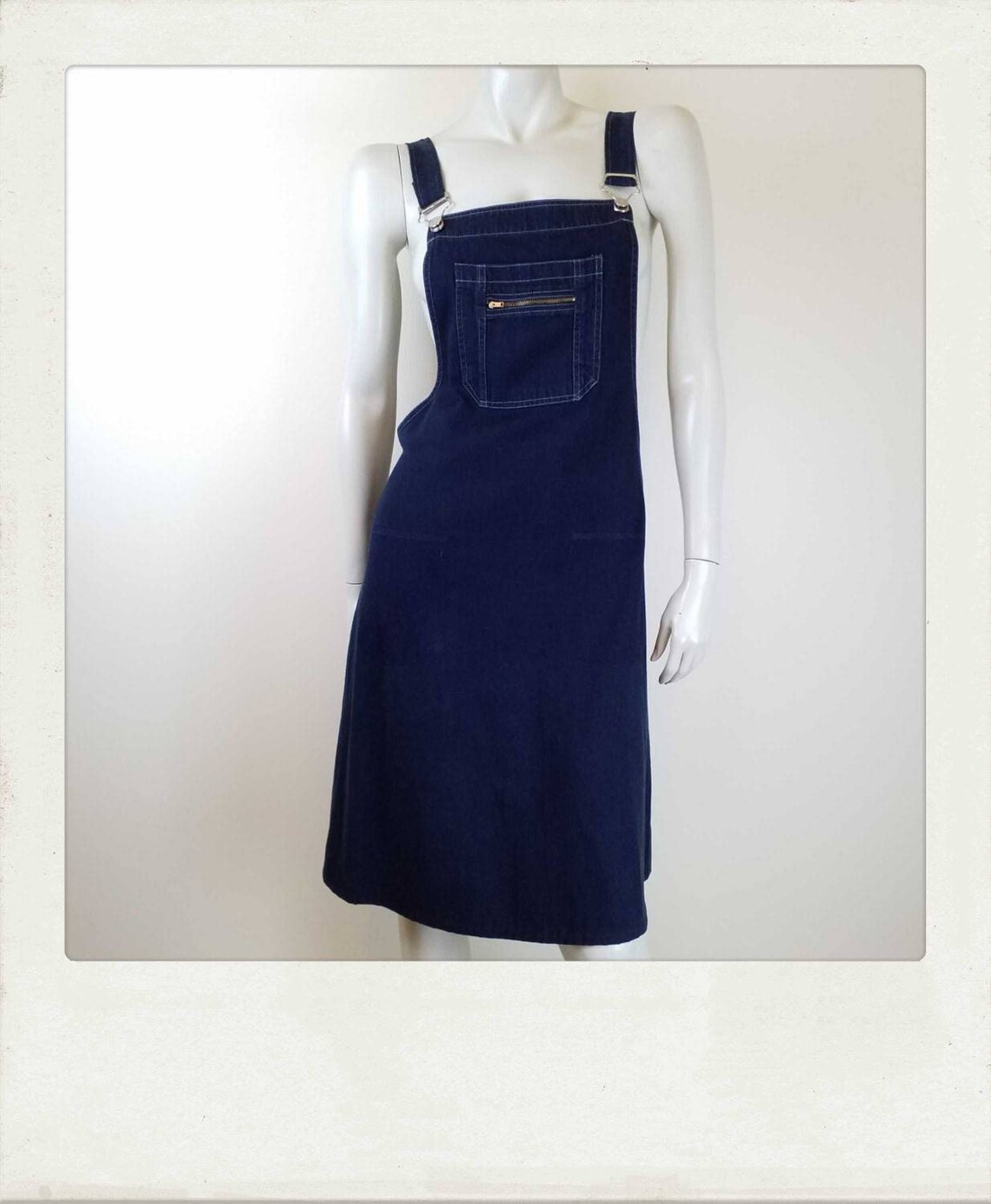Kaia Navy Pinafore Dress and Gingham Bow-Tie Blouse Set