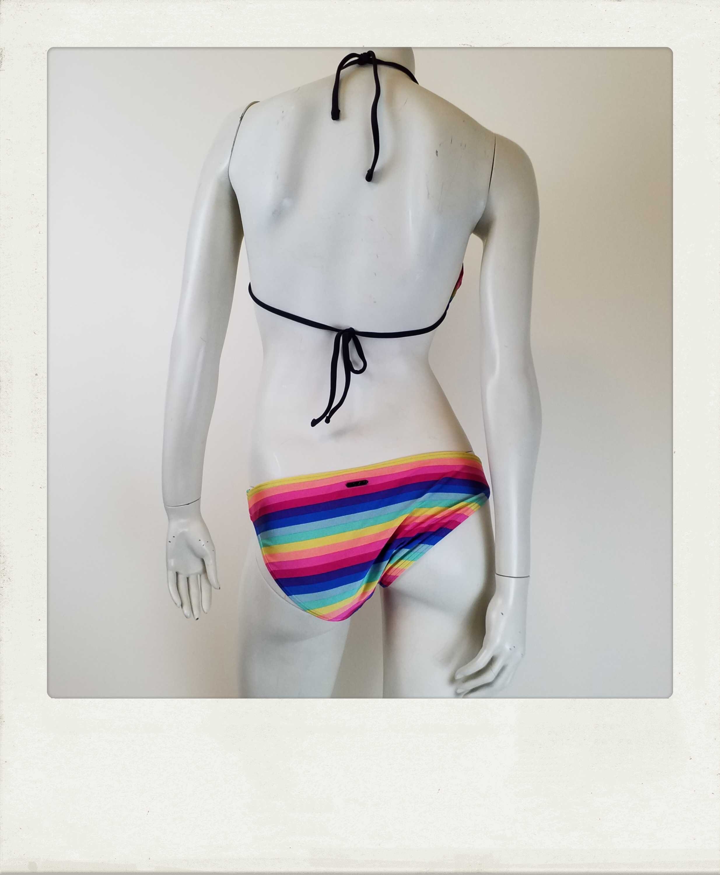 ROXY Rainbow Bikini /size 12AU /mardi Gras Beachwear Poolparty 