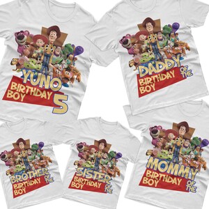 Transferência de ferro da família Toy Story, camisa de aniversário da família Toy Story, conjunto familiar Toy Story, personalização, somente arquivo digital