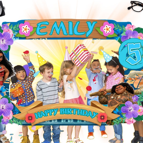 Moana Photo Booth Frame, Moana Birthday Photo Booth, Moana Birthday, Moana Party, Digital File Only